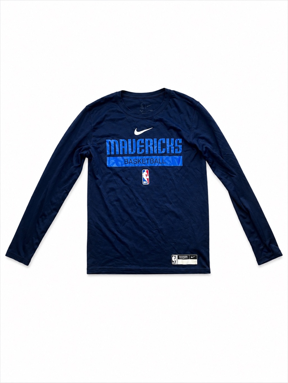 Nike Navy Dallas Mavericks Long Sleeve Basketball DRI-FIT Tee